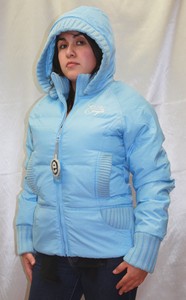 baby blue quilted jacket