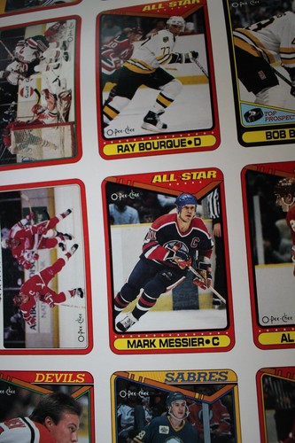 4x 1990-91 O-Pee-Chee Hockey Card Sheets Uncut - Foto 13 di 15