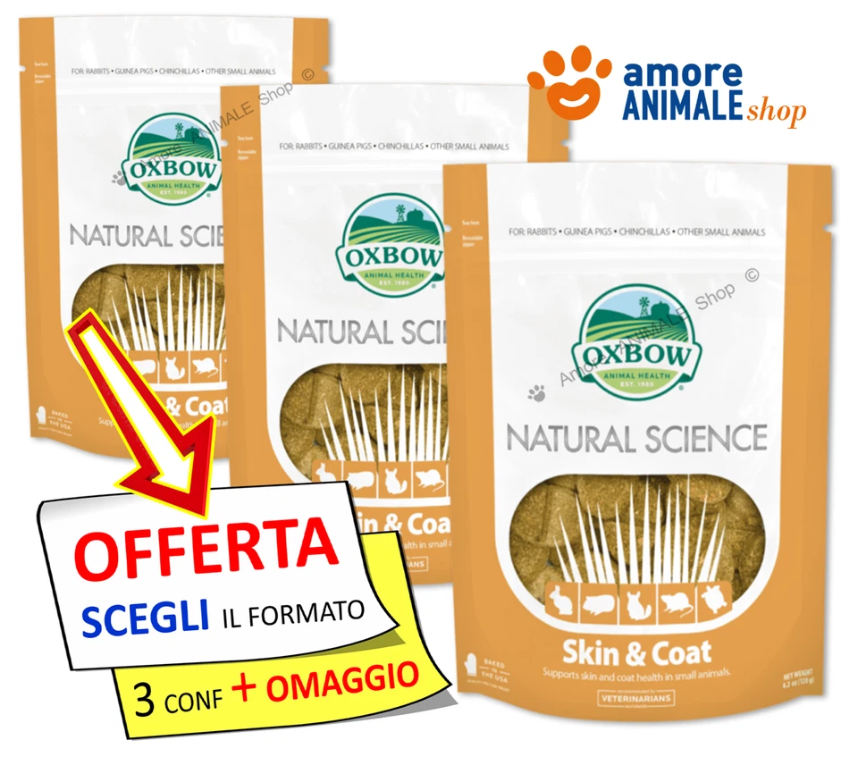 OXBOW Natural Science Supplements → SKIN & COAT - 120 gr - Cibo Complementare