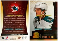 UD THE CUP 2010 TOMMY WINGELS #110 RC SAN JOSE SHARKS SUPER RARE MINT ROOKIE /25