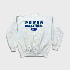 Vintage 90s Reebok Sweatshirt Mens Large Gray Power Basketball USA Crewneck