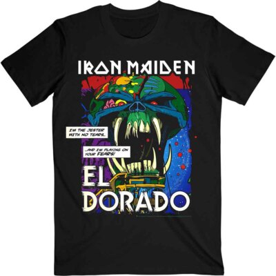 Iron Maiden T-Shirt El Dorado Band Logo offiziell Herren schwarz M