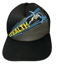 Six Flags DC Batman  "Stealth" Displayed Baseball Hat/Cap Snapback Adjustable