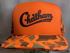 Chatham Pet Foods Vintage Orange Camouflage Snapback Trucker Insulated Cap Hat