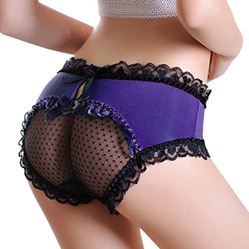 New Sexy Womens Cheeky See Through Underwear Lingeries Sheer Lace Panties Briefs - Picture 5 of 16