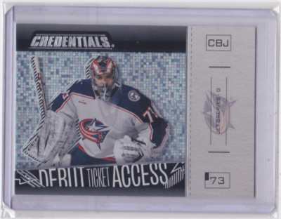 2023-24 UD CREDENTIALS ICE BLUE HORIZONTAL DEBUT TICKET /799 JET