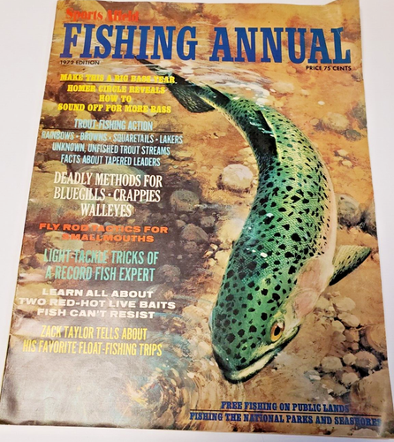 1972 Sports Afield Fishing Annual 136 Seiten tolle Angelartikel