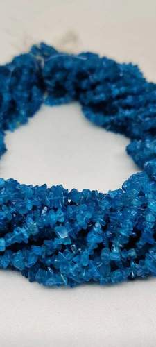Natural Neon Apatite Chip Beads Strand 4-6 mm - Picture 3 of 5