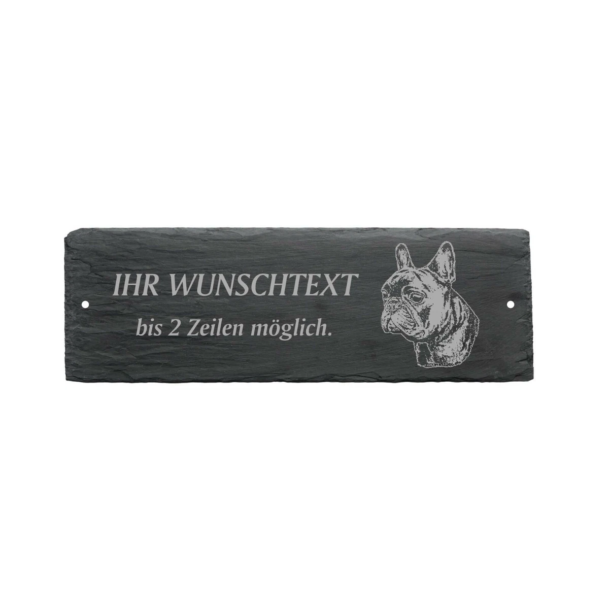 Schiefer Türschild FRANZÖSISCHE BULLDOGGE Schiefertafel Schild Klingelschild 🎁