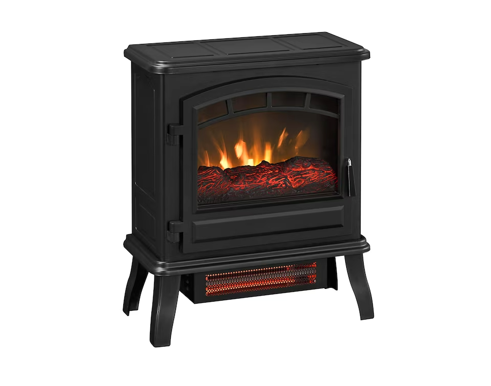 Style Selections 19.5in W 5200BTU Black Metal Infrared Quartz Electric Stove eBay