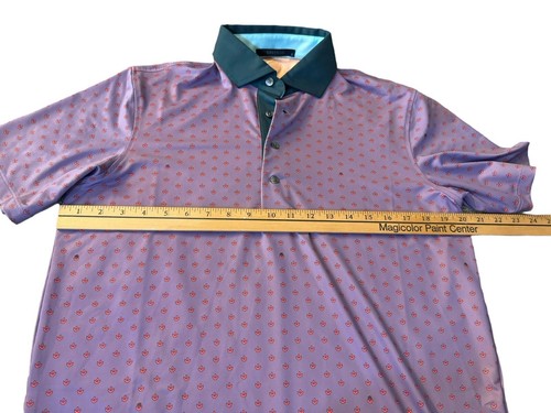 Neu mit Etikett Greyson Polo Herren Small Golf Frühling Garten Windblume Kurzarm Wolf - Bild 11 von 15