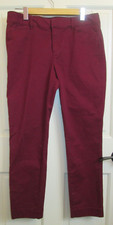Old Navy Wine Pixie Pants Womens Size 10 32x26.5 Pockets Stretch 114-33807