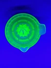 Vintage Federal Vaseline Depression Glass Green Uranium Citrus Reamer Juicer