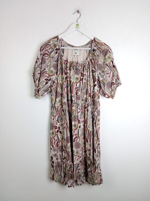 Burgs Women's Woven Short Sleeve Dress Size 10 Multicolour RRP£70 New F2