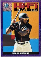 Marco Luciano /250 2022 Bowman Chrome Hi-Fi Futures Mega Box Purple Refractor
