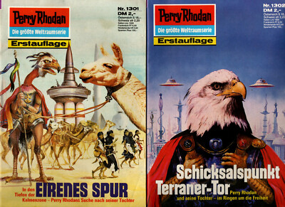 2 Perry Rhodan Hefte 1. Auflage - 1301 + 1302   *1986