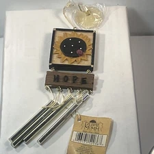 Debbie Mumm “Hope” Mini Wind Chime Sunflower With Lady Bug 1999