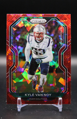 Kyle Van Noy, Miami Dolphins, 2020 Panini Prizm, Red Cracked Ice, #16