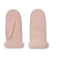 UGG Women's Shearling Embroider Mitten Apple Blossom- Size L/XL