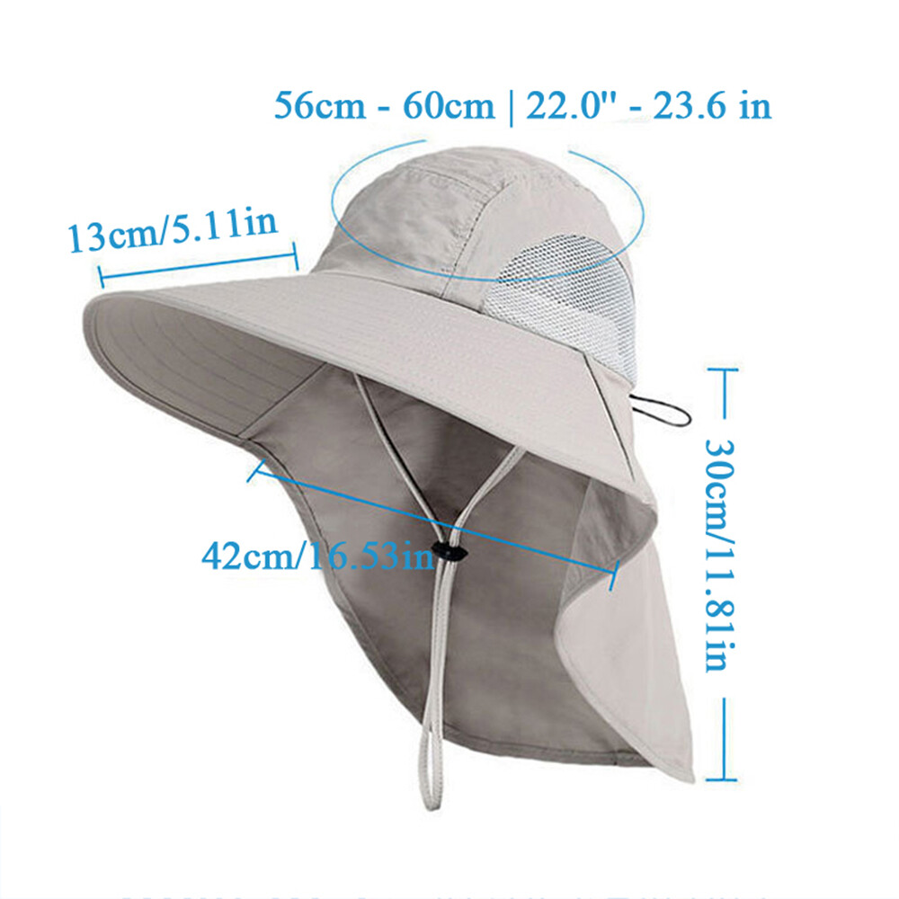 APL Cappello da Sole Con Tesa Larga E Paracollo per Uomo E Donna 