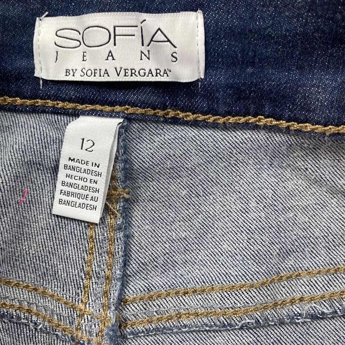 NWT Sofia Jeans by Sofia Vergara Womans Size 12 Jeans Rosa Curvy Ankle Hi  Rise