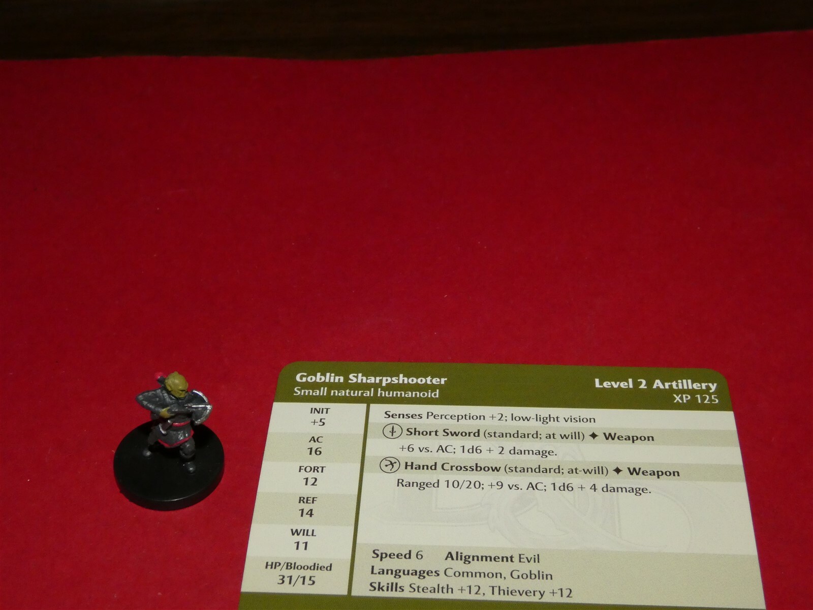 D&D Miniatures Dangerous Delves 22/40 Goblin Sharpshooter with Card