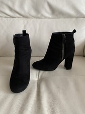 Massimo Dutti Stivale Tronchetto Camoscio Nero 37