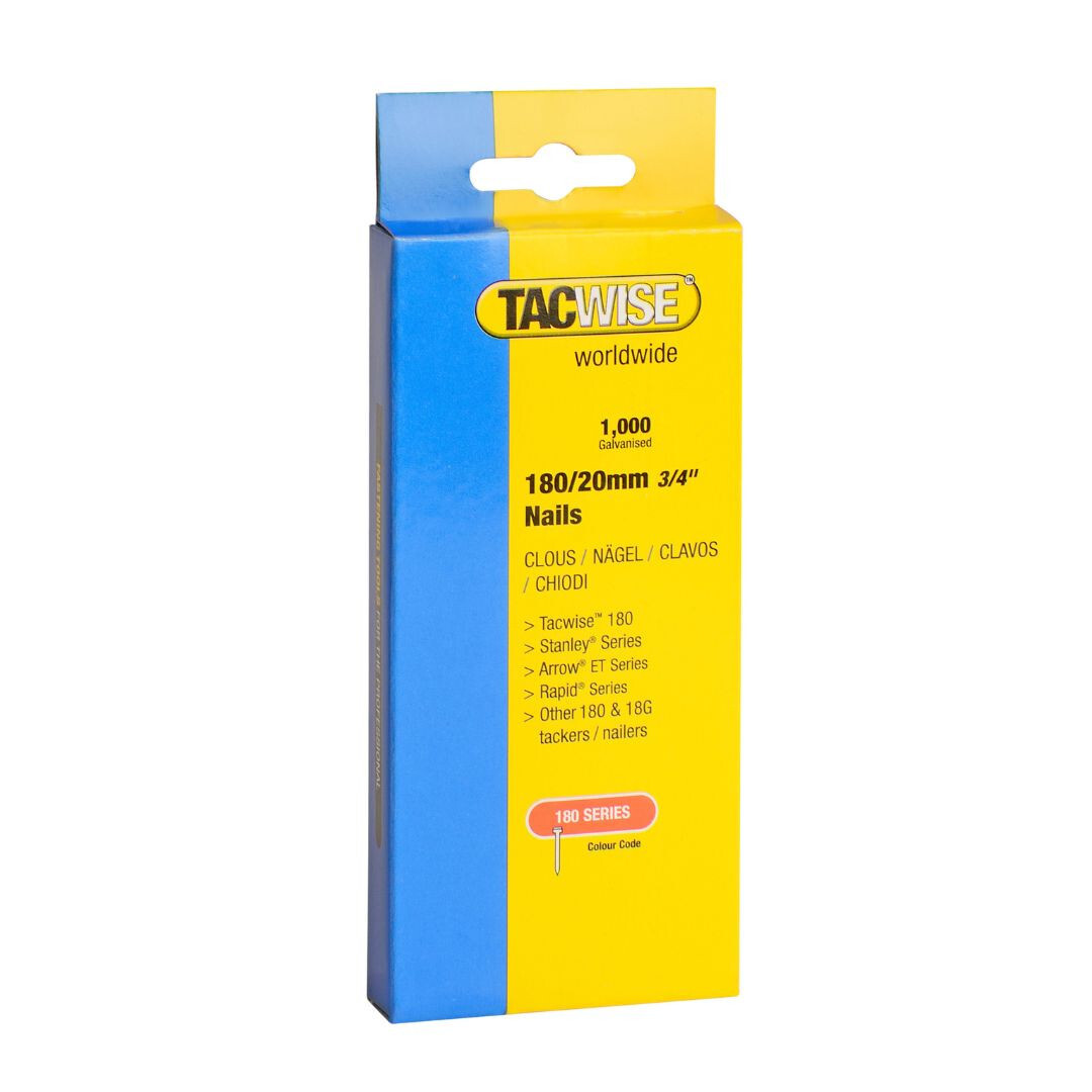 Tacwise 180 Series Nails 20mm (3/4"") Galvanised Box Of 1000 Brads Nail 0360