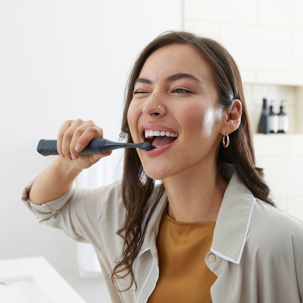 Перезаряжаемая электрическая зубная щетка взрыв Sonic - черный