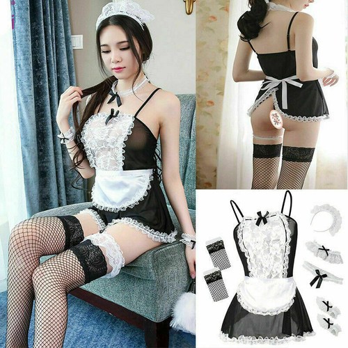 Floral Bodystocking Stockings Bodysuit Babydoll Fishnet Sleepwear Lingerie Dress - Picture 293 of 402