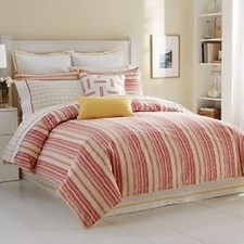 NAUTICA SANTA BARBARA 2pc EURO SHAMS SET WHITE/YELLOW NIP