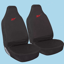 TO FIT FOCUS ST IN RED- WATERPROOF FRONT CAR SEAT COVERS 2x, FIT ALL YEARS