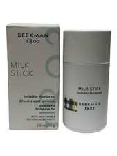 BEEKMAN 1802 Milk Stick Invisible Deodorant Aluminum Free Full Sz 2.5oz/75g NEW