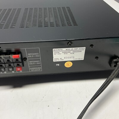 Sony SDP-505ES Digital Surround Processor (Made In Japan) Tested 