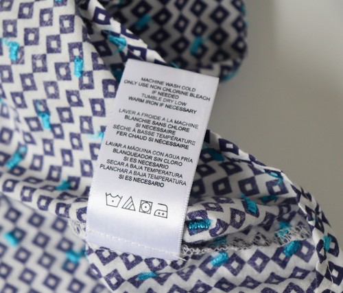 Velvet by Graham & Spencer 100% Cotton Blouse - Blue / White - S - Fit UK 12 / M - Picture 10 of 11