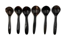 6 cuillères à épices verrines sel poivre.. en corne de zébu bio Madagascar 8 cm