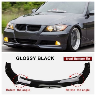For 05-08 BMW E90 3-Series Glossy Front Bumper Lower Body Lip Spoiler Splitter