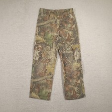 Vintage J Tuohys Pants Youth 16 Camo Hunting Cargo Made USA Outdoor 90s