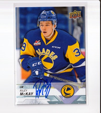 RILEY MCKAY autographed '18/19 Upper Deck CHL card HENDERSON SILVER KNIGHTS