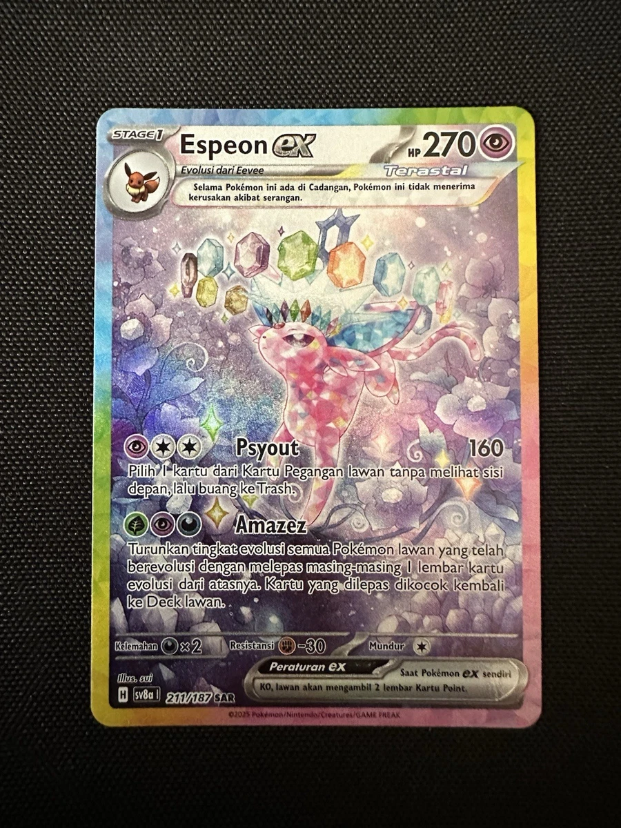 25+ Espeon ex 211/187 Sv8a: Terastal Fest for sale | Updated Oct 2026