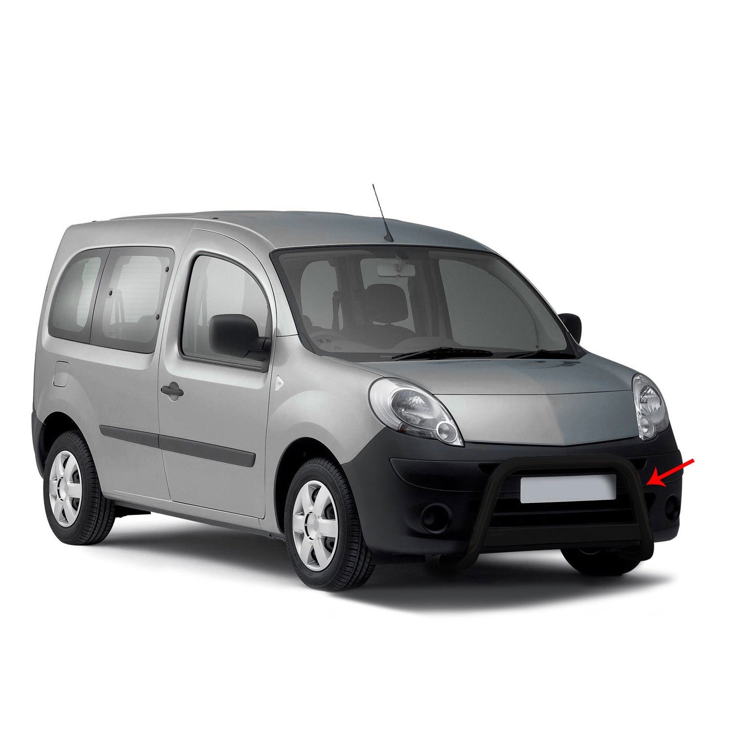 Pare-buffle haut de gamme pour Renault Kangoo 2008-2013 acier noir 63 mm