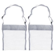 Net Beach Bag, 2pcs Small Size Tote Bags, Grey