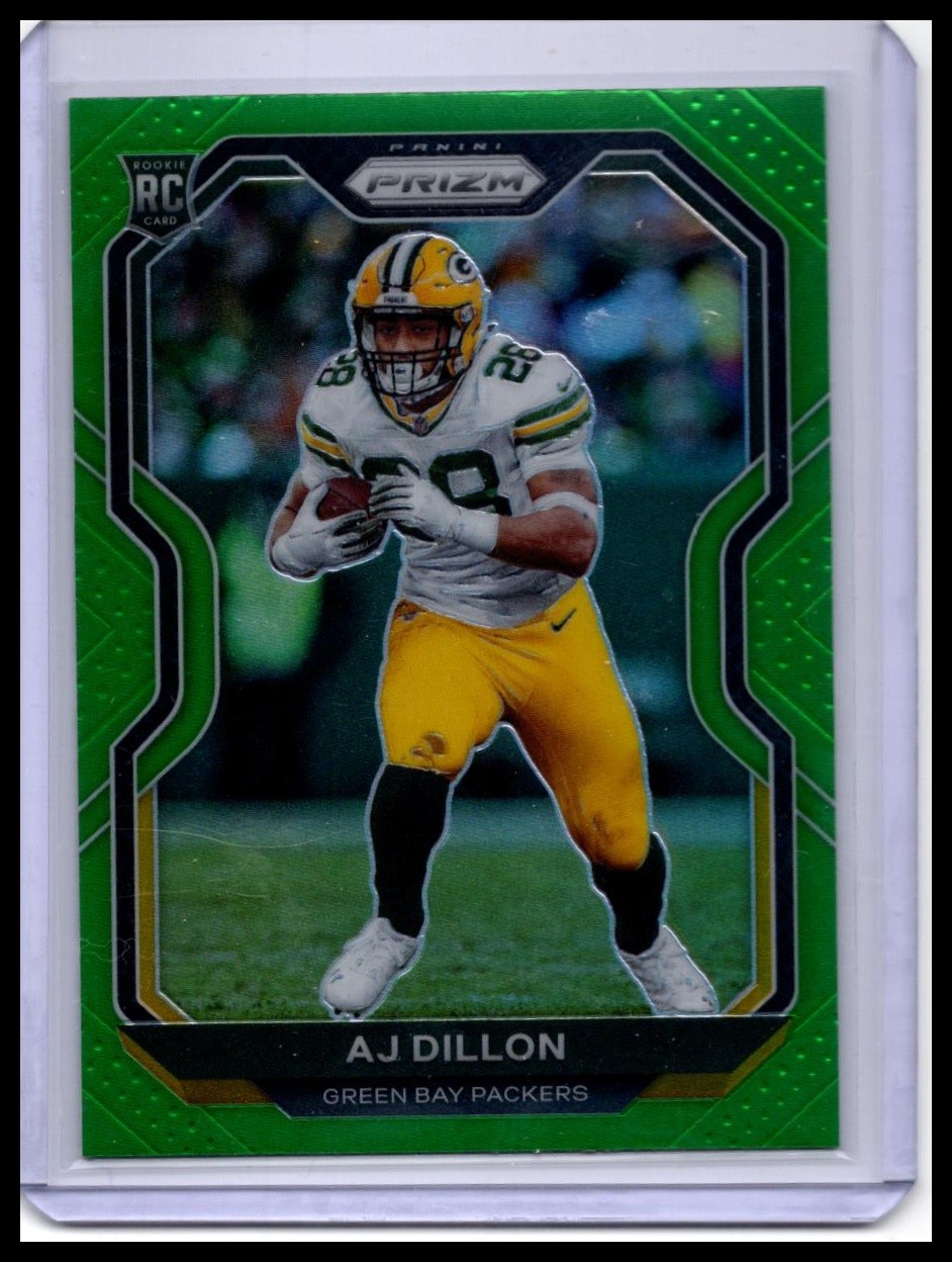 2020 Panini Prizm #364 AJ Dillon Prizm Green