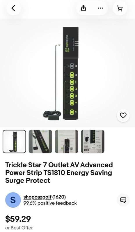 TrickleStar 7 Outlet AV Advanced Power Strip - TS1810 with APS + Multi Sensor