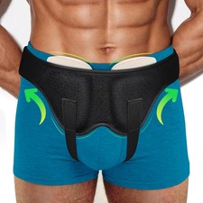 Mens Black Hernia Support Belt Inguinal Groin Hernia Pain Relief Truss Pad Brace