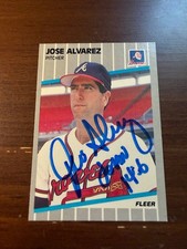 Signed 1989 Fleer - Jose Alvarez #585