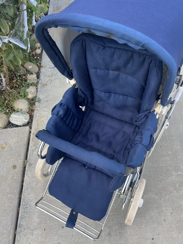 Vintage Emmaljunga Pram Carriage Baby Stroller Bassinet S-280 22 VITTAJO SWEDEN - Image 2 of 4