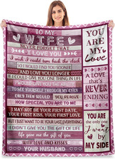 Romantic Blanket Gift for Wife's Birthday, Mother's Day, and Holidays 60x50 In