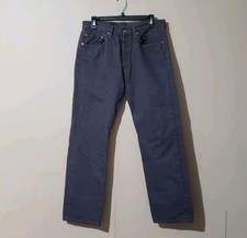 Levi's Gray Mens 501 Button Fly Jeans 32 X 30 Preowned
