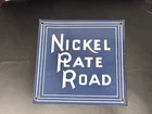 VINTAGE Nickel Rate Road  PORCELAIN SIGN ADVERTISING